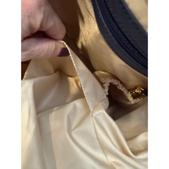 Lily Jade Anna Navy Blue Vegan Leather Diaper Bag Backpack Crossbody Tote - Picture 15 of 17